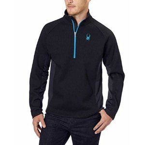 Spyder Outbound 1/2 Zip Midweight Core XXL Men's Sweater Jacket BLK/BLK Blue Tri